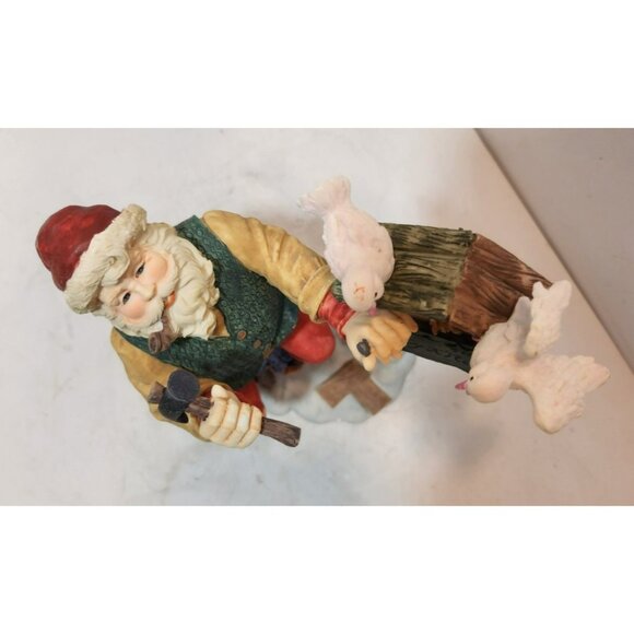 Vintage Ceramic Santa Building Birdhouse Collectible Figurine Made for Walmart - Picture 2 of 16